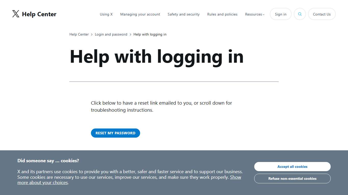 Help with logging in